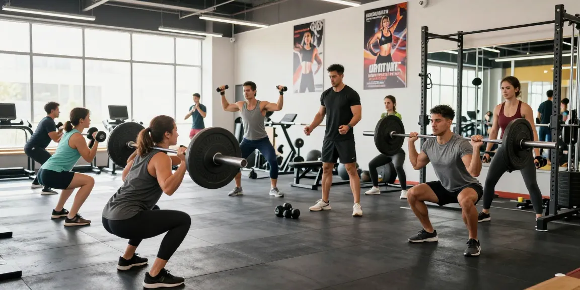 Prime Pharma Steroids in een levendige sportschool met sporters die trainen voor spiergroei.