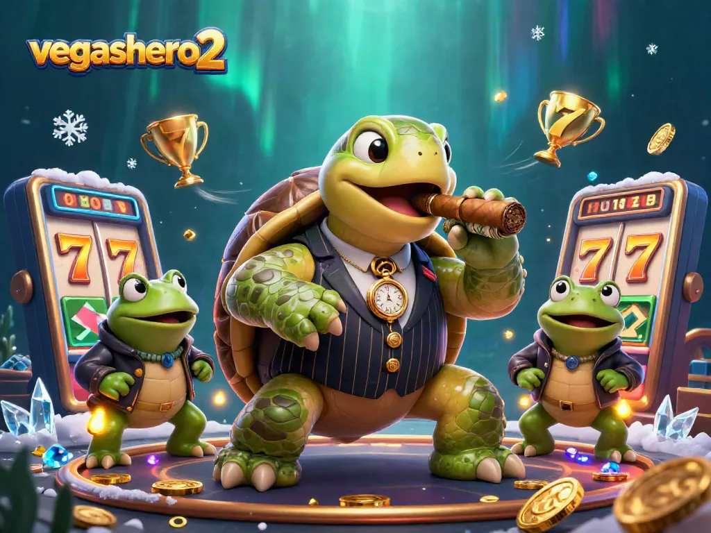 Experience the excitement of vegashero 2 with animated slot reels and charming characters in casino style.