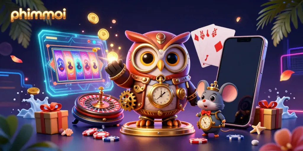 Engage with phimmoi￼ by spinning colorful reels in an ultra-detailed casino scene featuring steampunk elements.